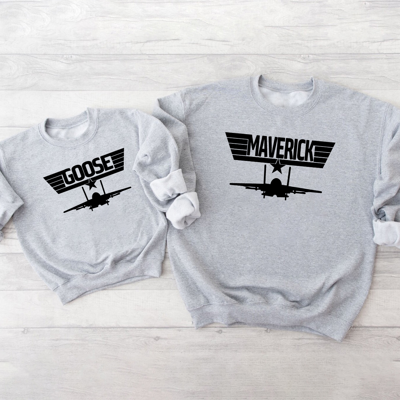 Matching First Dad And Me (Maverick And Goose) Sweatshirts