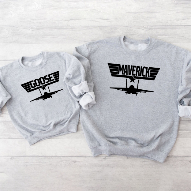 Matching First Dad And Me (Maverick And Goose) Sweatshirts