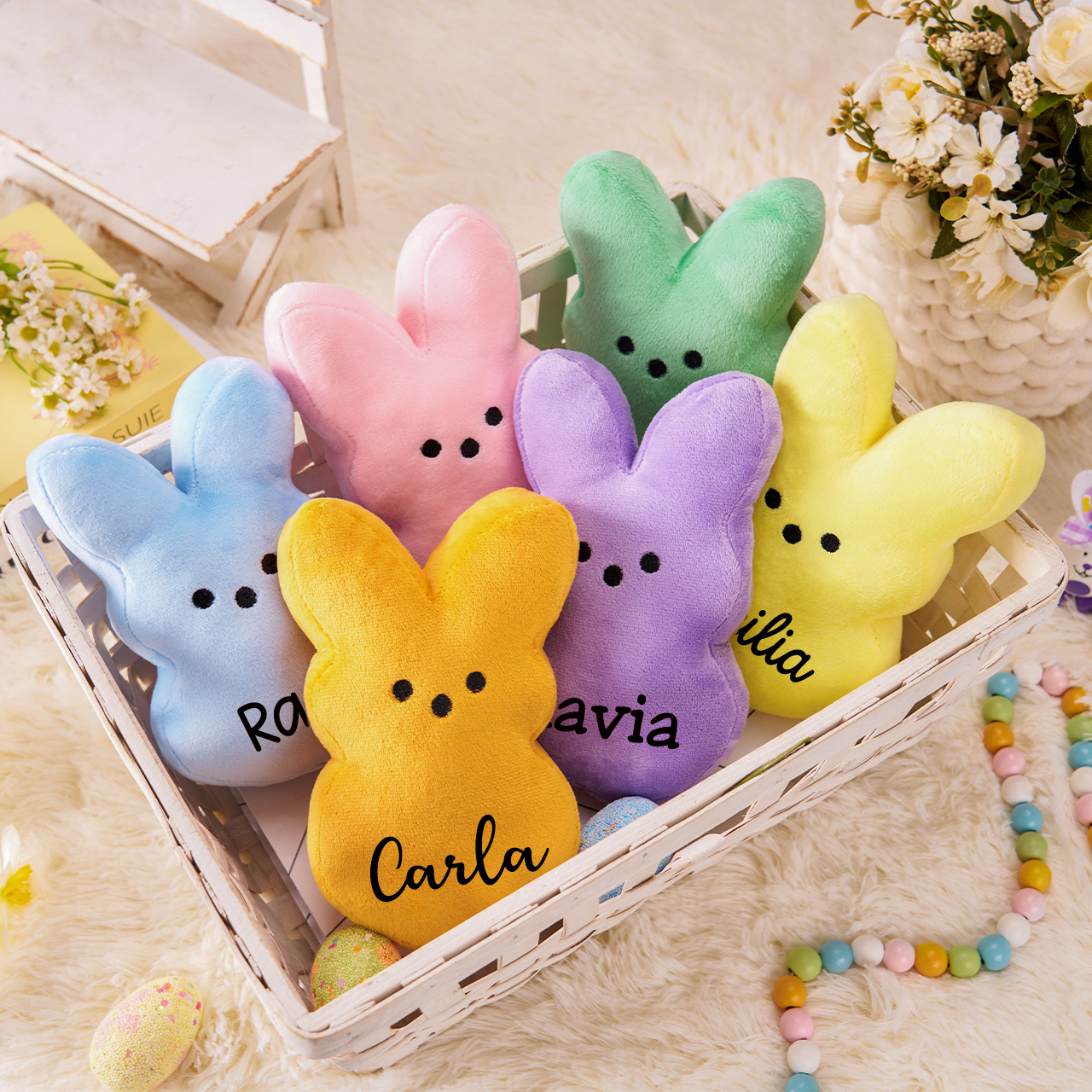 Personalized Easter Peeps Bunny Plush Toy