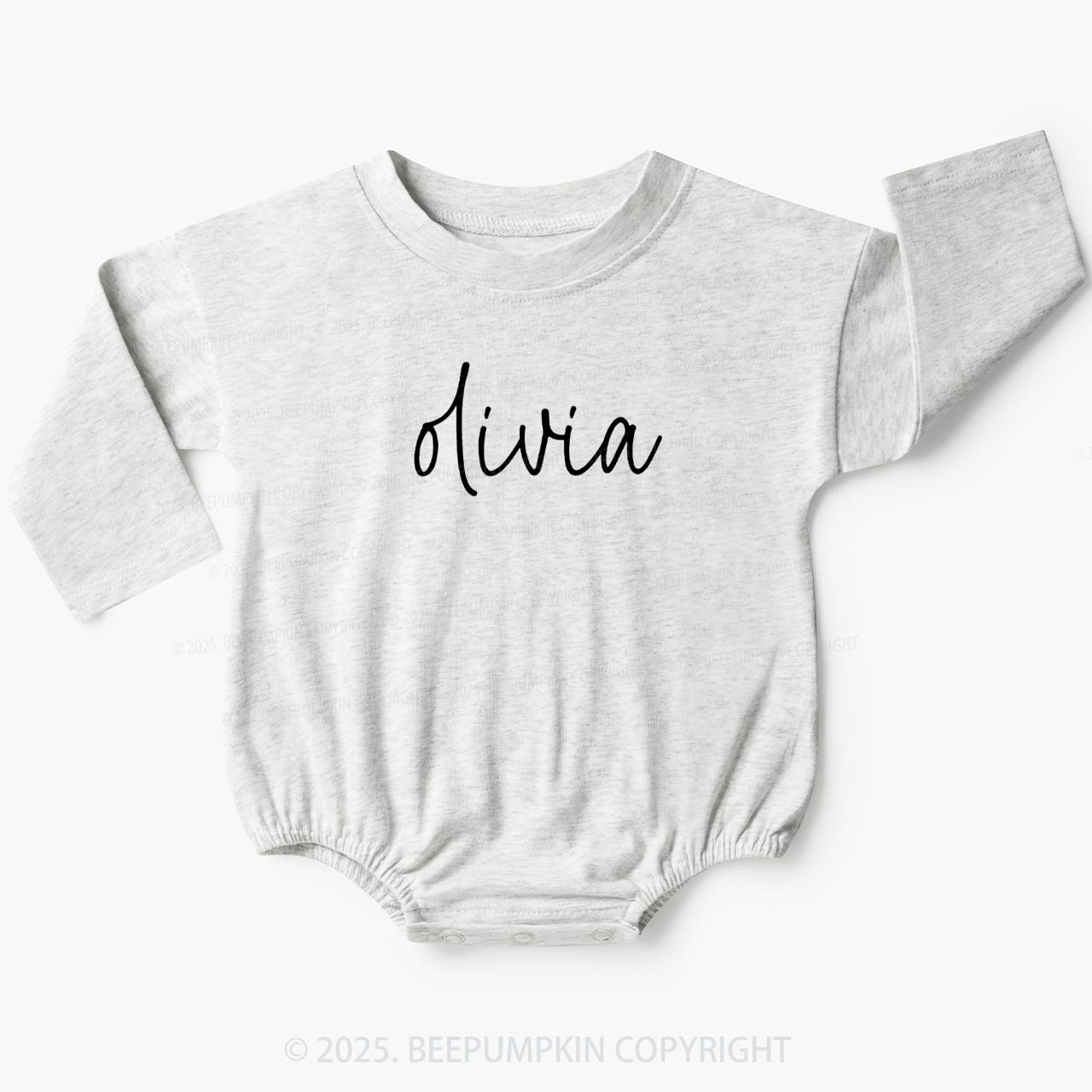 Personalized Name Baby Bubble Romper Beepumpkin