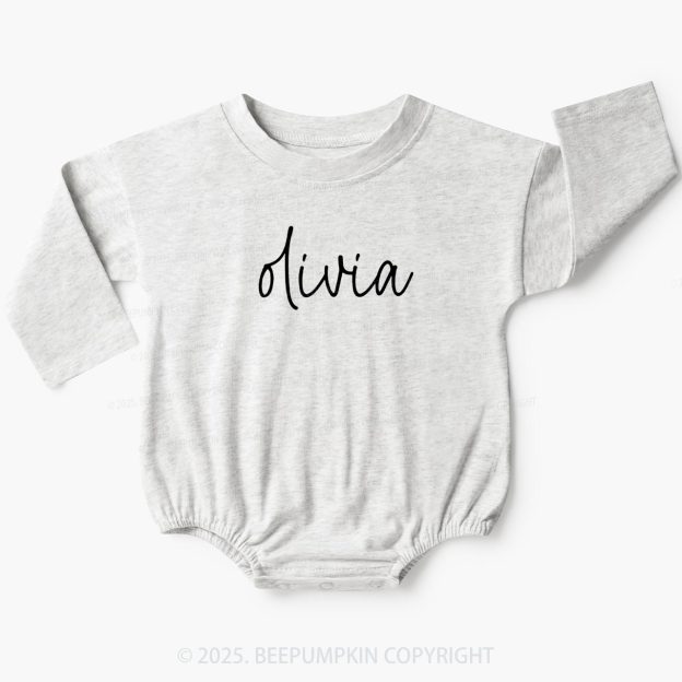 Personalized Name Baby Bubble Romper Beepumpkin