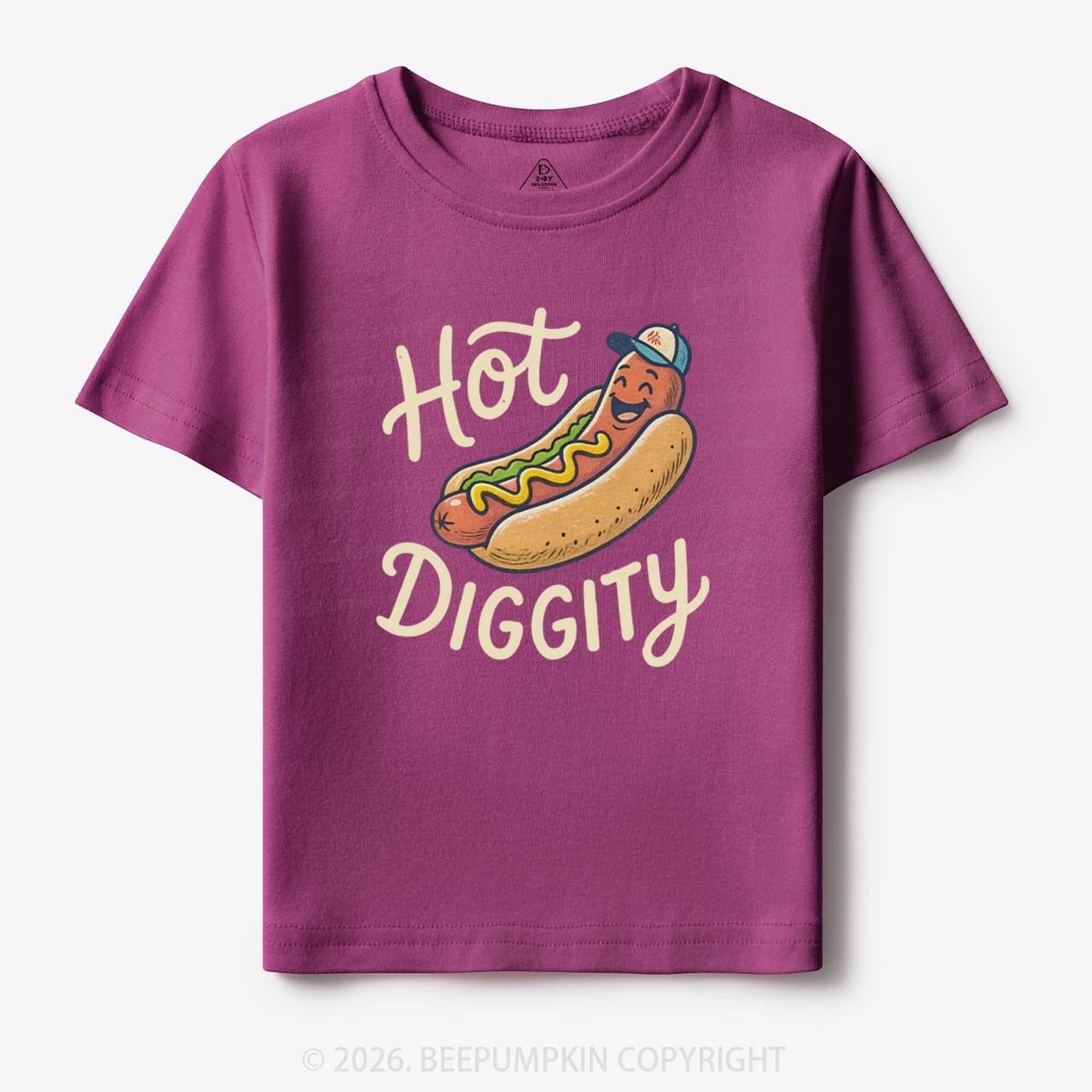 Hot Diggity Funny Hot Dog Retro Toddler&Kid's Tees