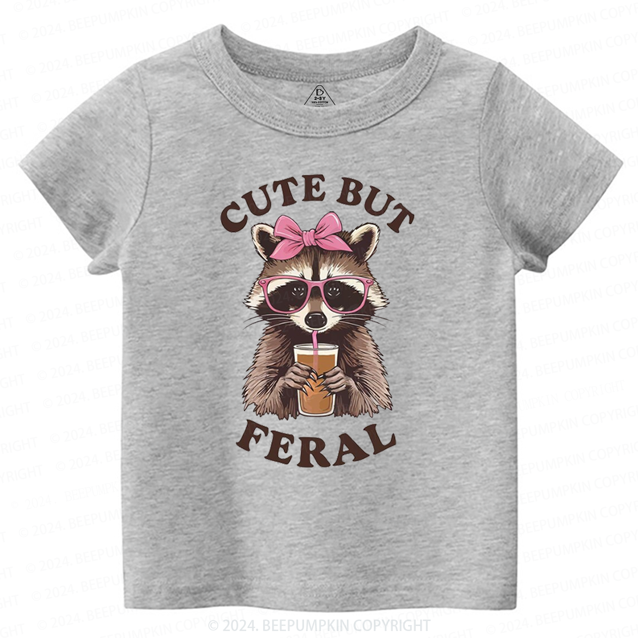 Cute But Feral Raccoon Toddler&Kids Tees Beepumpkin 7