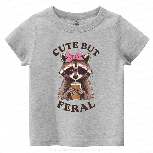 Cute But Feral Raccoon Toddler&Kids Tees Beepumpkin 7