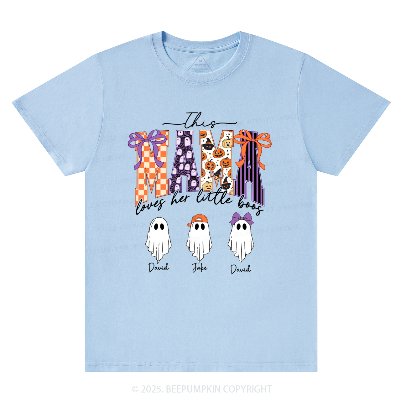 Personalized Halloween Mama Ghost T-Shirts Beepumpkin