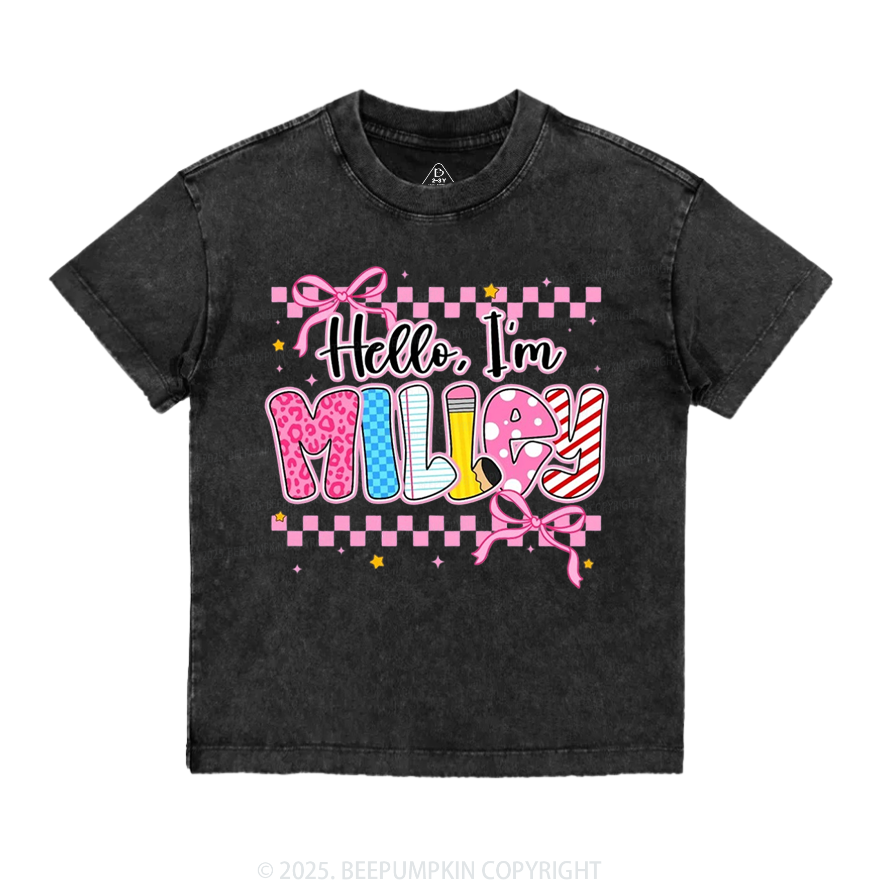 Personalized Sweet & Sassy Toddler&Kids Washed Tees