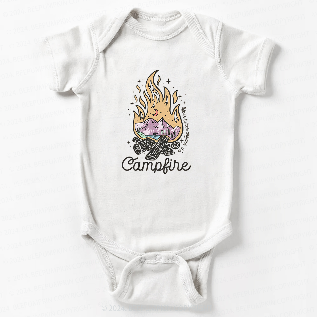 Camp Fire Bodysuit For Baby 