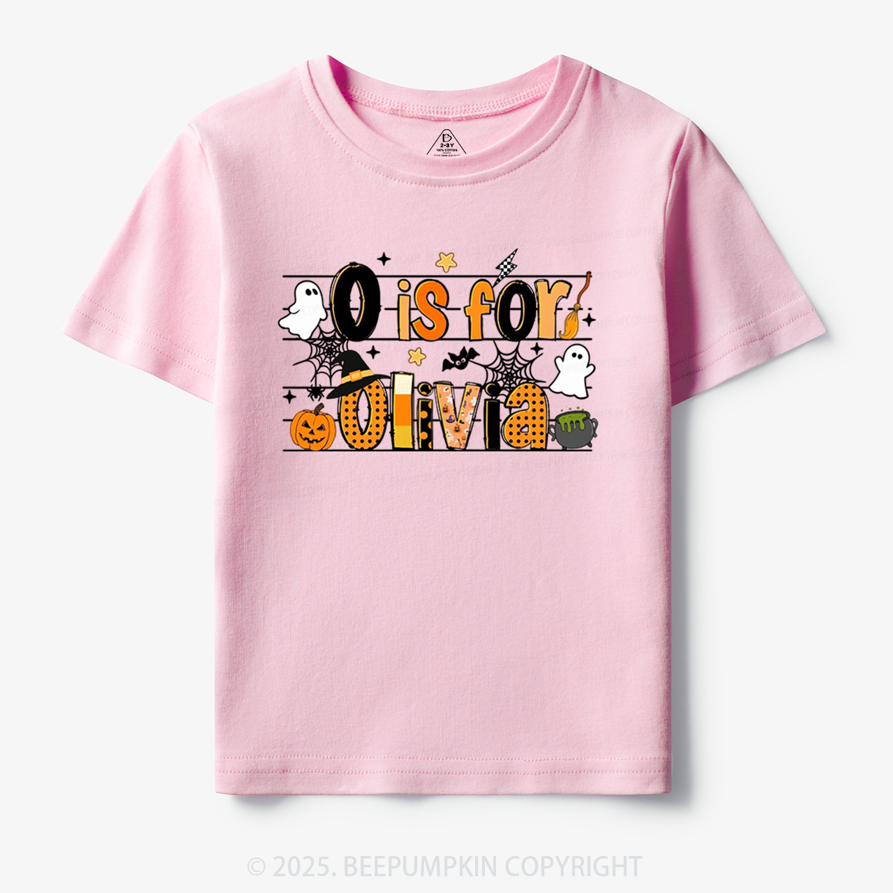 Personalized Name Halloween Toddler&Kid's Tees Beepumpkin