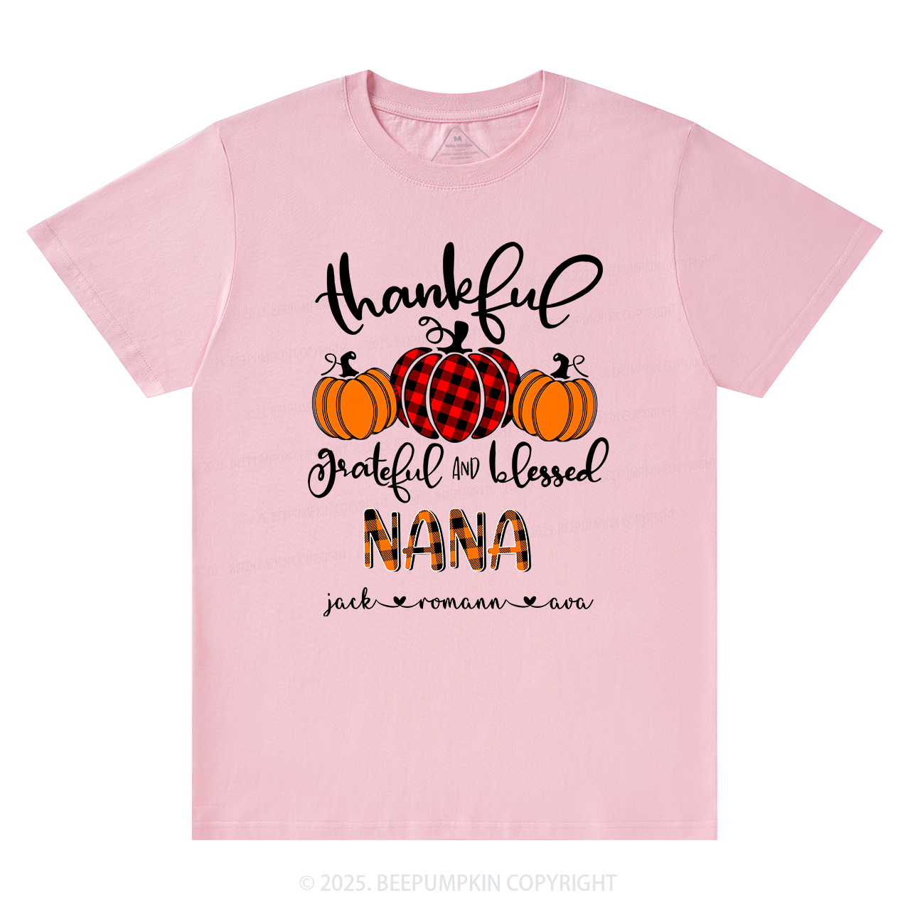 Personalized Thanksgiving Family Matching Grandparents Pumpkin Shirt