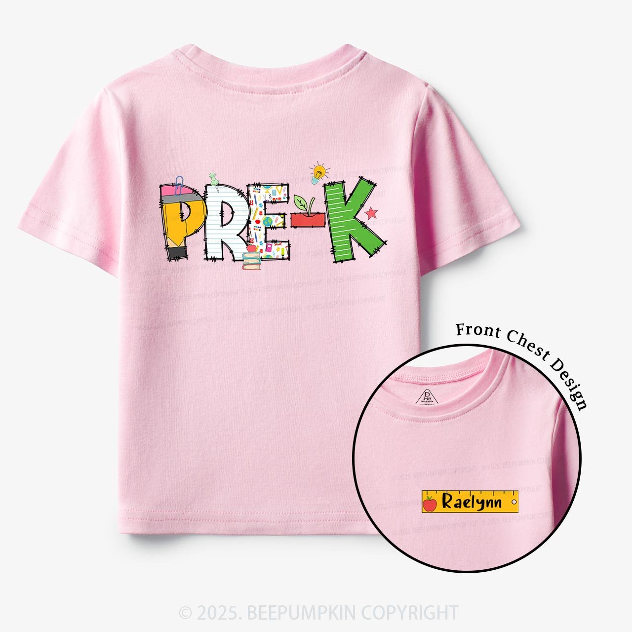 Personalized Letter Grade Toddler&Kid's Tees Beepumpkin