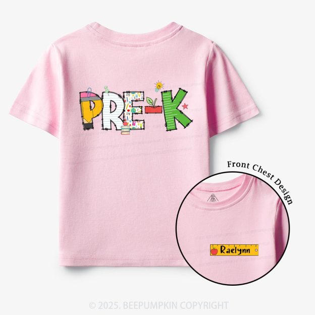 Personalized Letter Grade Toddler&Kid's Tees Beepumpkin