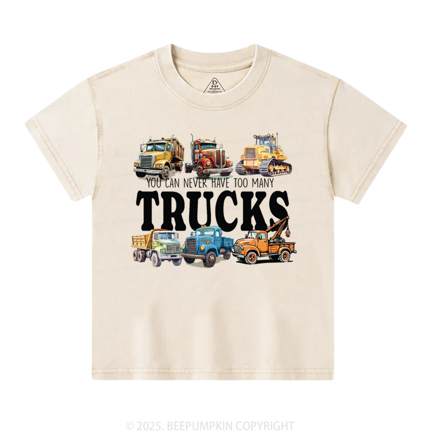 Trucks Toddler&Kids Washed Tees