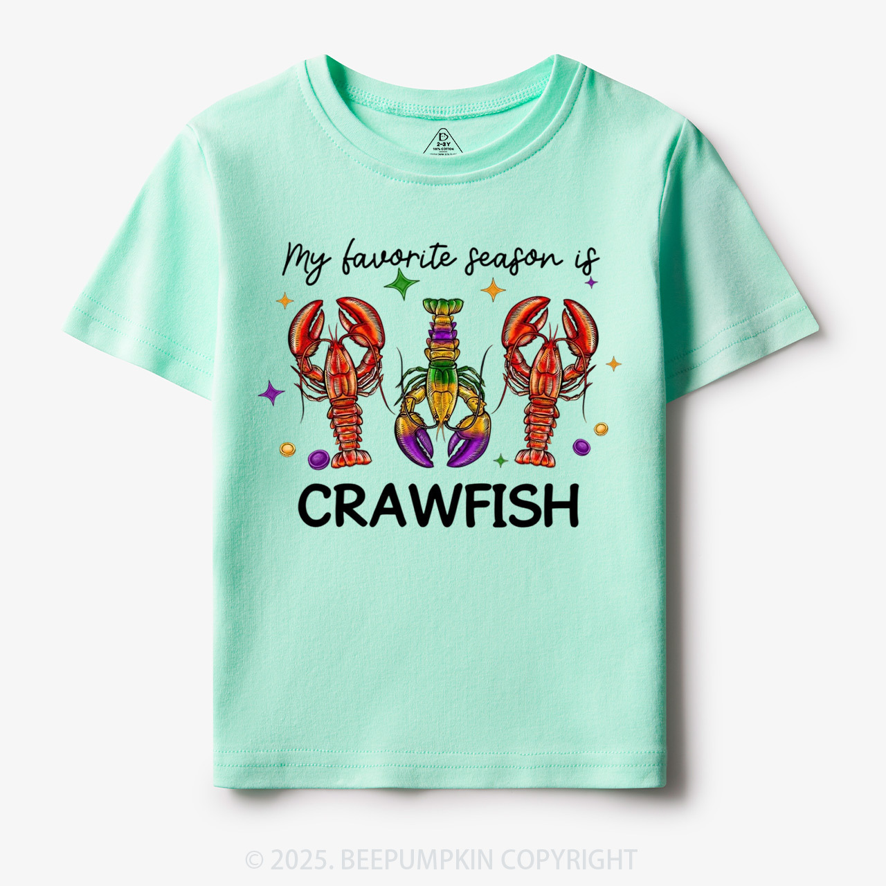Mardi Gras Crawfish Toddler&Kid's Tees Beepumpkin