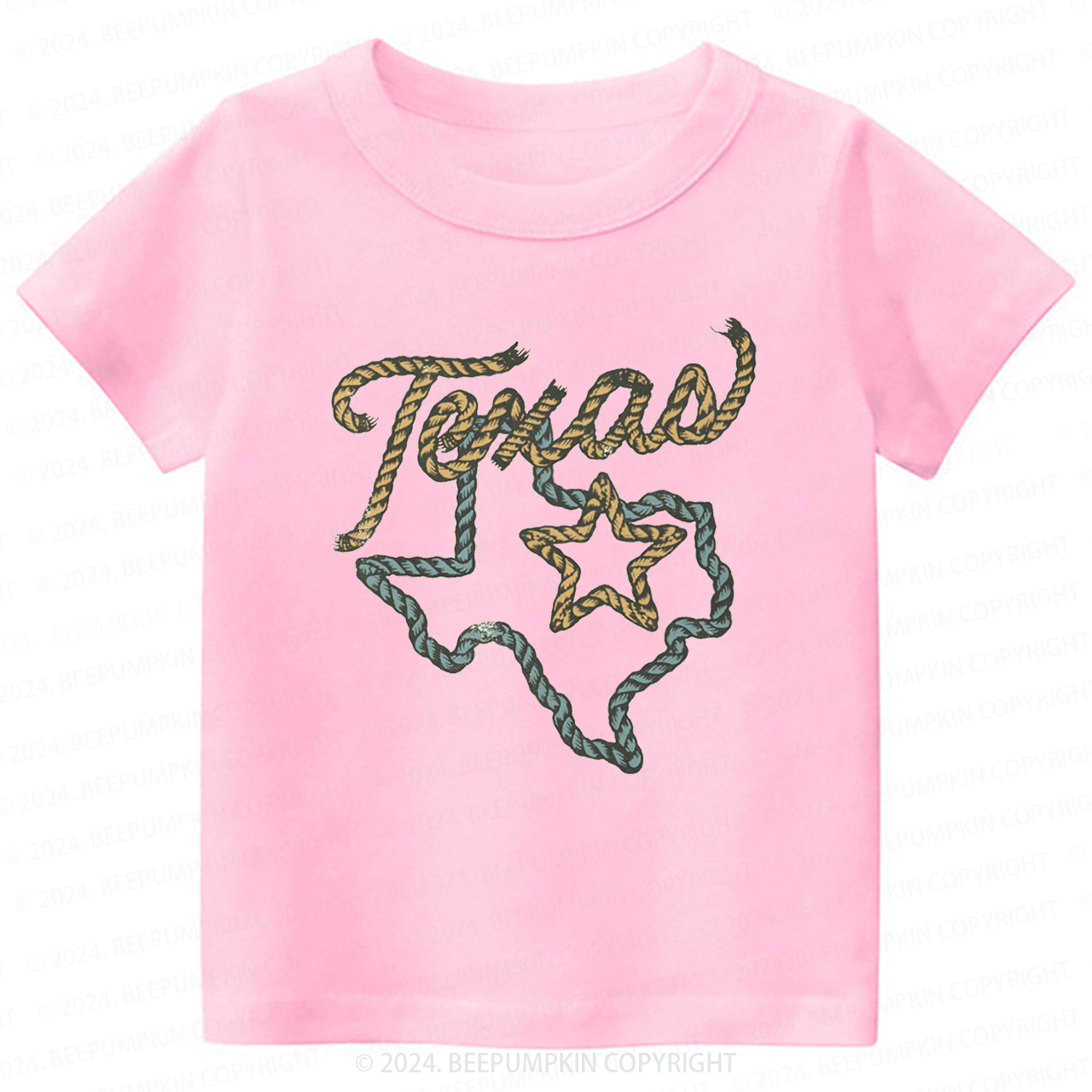State Of Texas Cowboy Rope Toddler&Kids Tees  