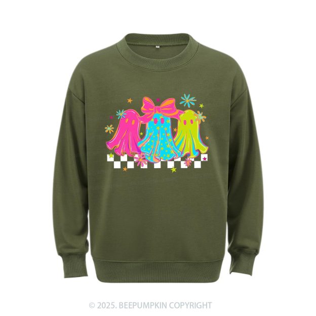 Halloween Ghost Neon Sweatshirt Beepumpkin