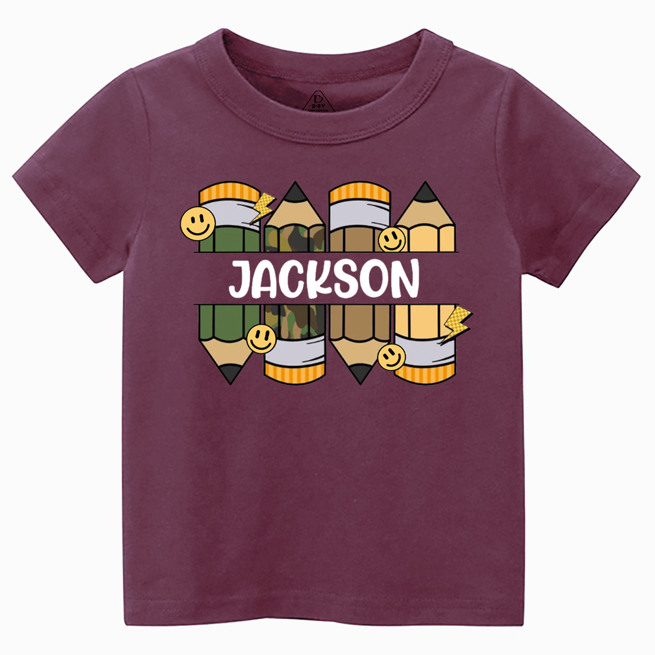 Personalized Pencil Kid Name Toddler&Kid's Tees Beepumpkin