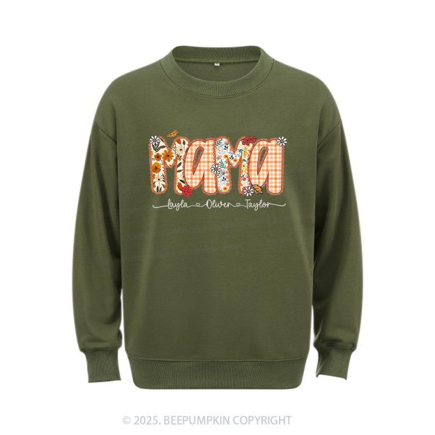 Personalized Preppy Fall Pumpkin Lace Sweatshirt Beepumpkin