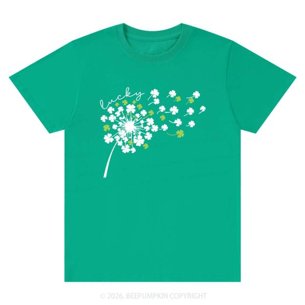 Dandelion Shamrock St. Patrick's Day T-Shirts Beepumpkin