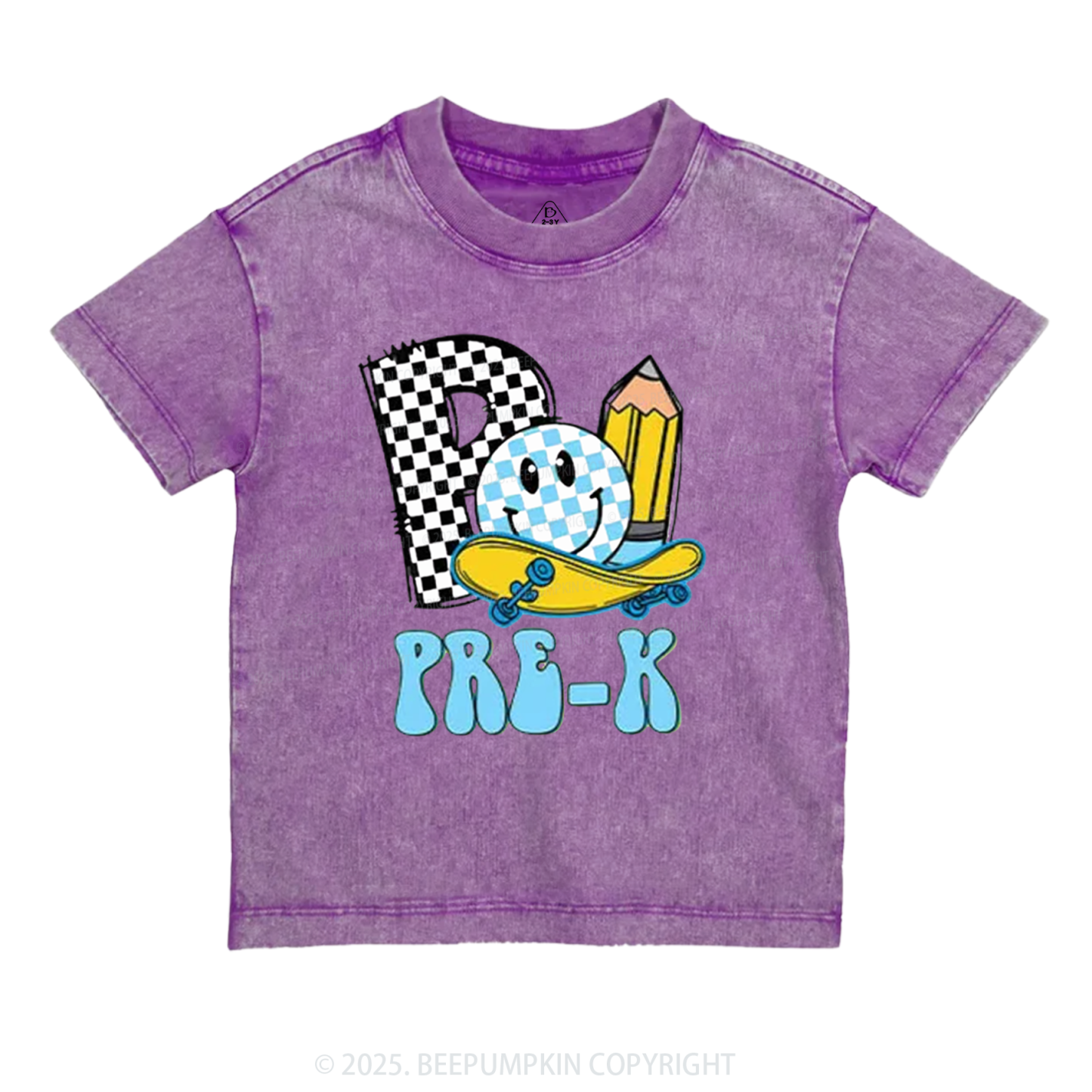 Personalized Pencil & Board Crew Toddler&Kids Washed Tees