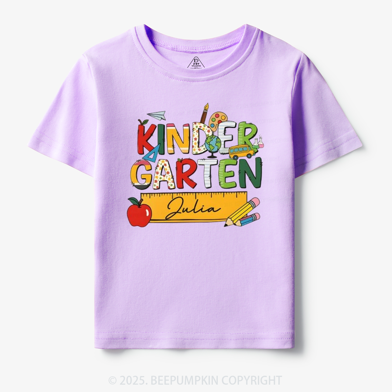 Personalized Kindergarten Name Toddler&Kid's Tees Beepumpkin