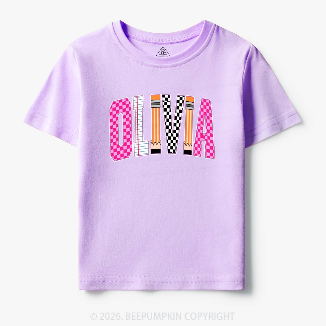 Personalized Name Retro School Preppy Toddler&Kid's Tees
