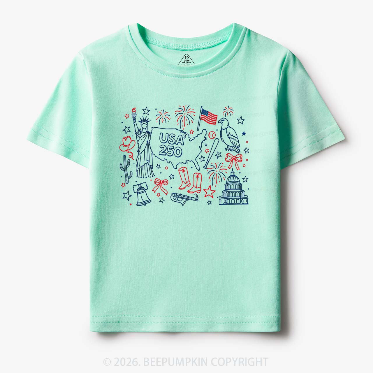Retro Celebrate 250th Anniversary Toddler&Kid's Tees