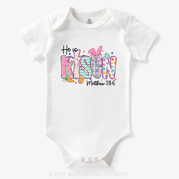 He Is Risen Christian Easter Bodysuit