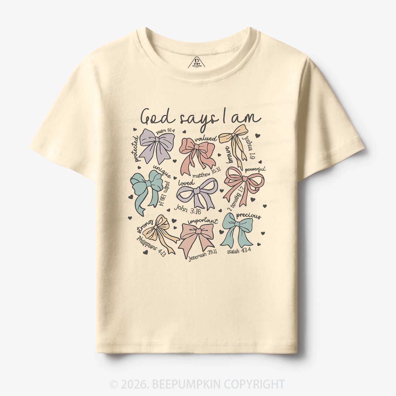 Jesus Gifts God Says I Am Girl Toddler&Kid's Tees