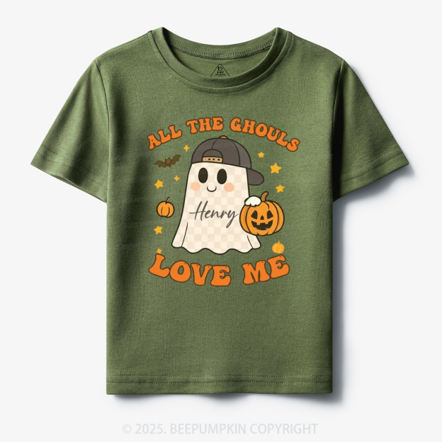Personalized All The Ghouls Love Me Toddler&Kid's Tees Beepumpkin