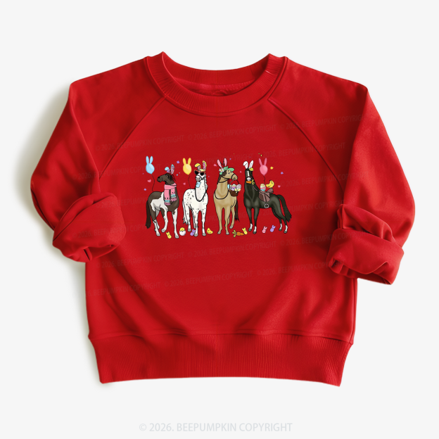 Funny Horse Easte Toddler&Kid's Sweatshirt
