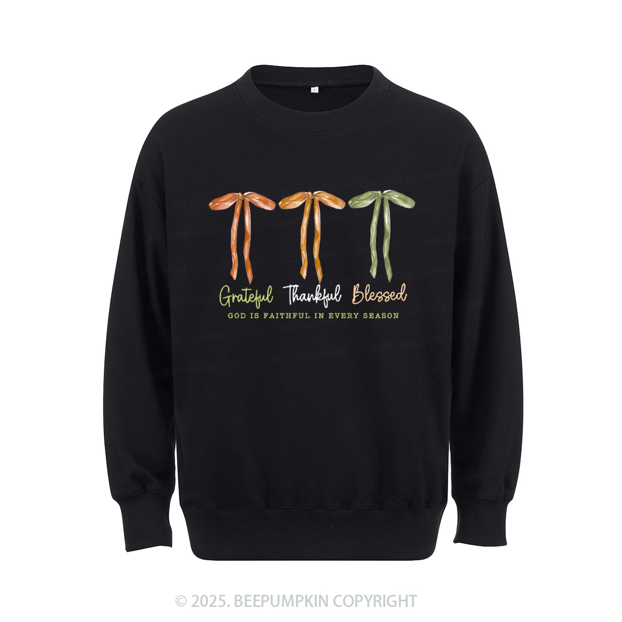 Grateful Thankful Blessed Sweatshirt Beepumpkin