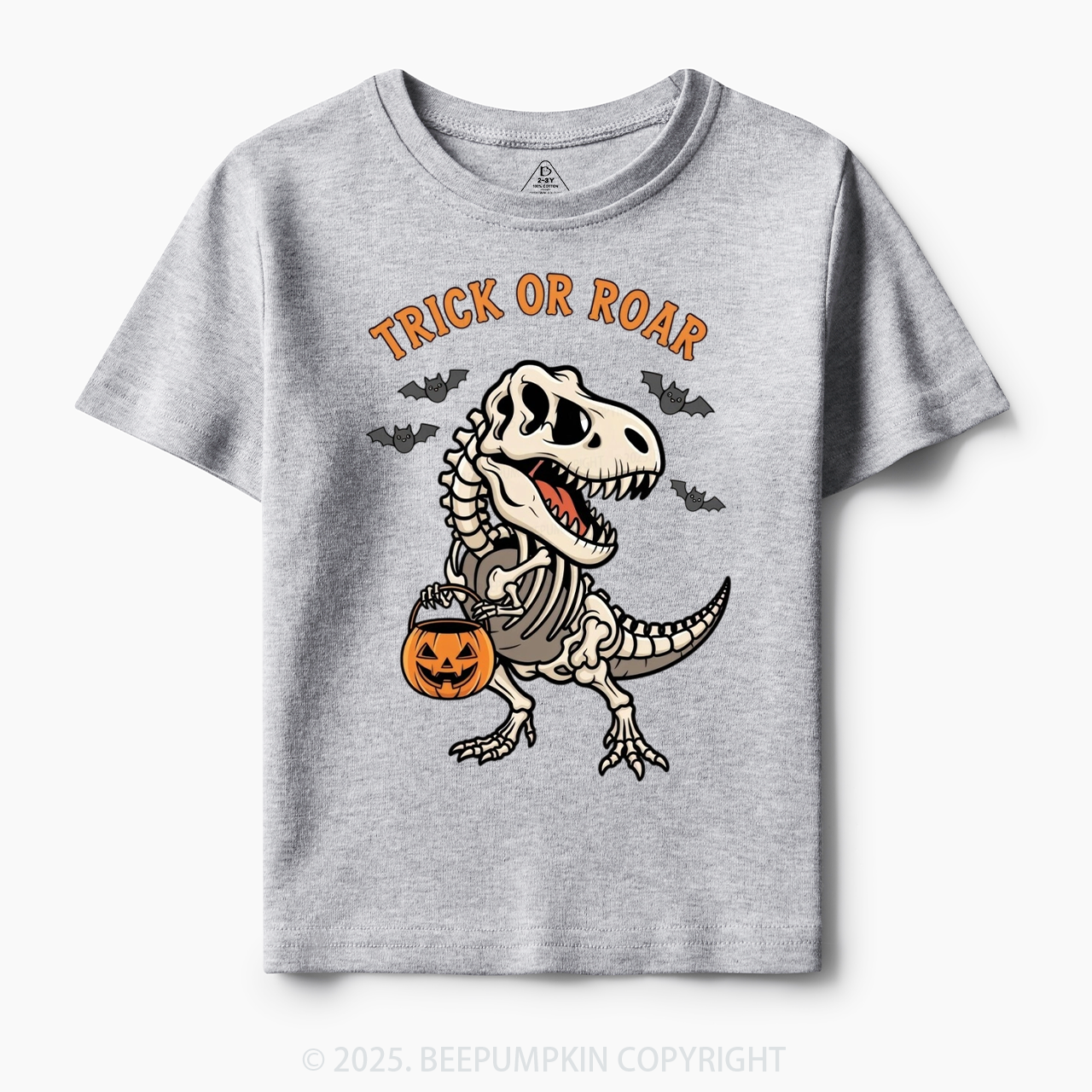 Trick Or Roar Dinosaur Halloween Toddler&Kid's Tees Beepumpkin