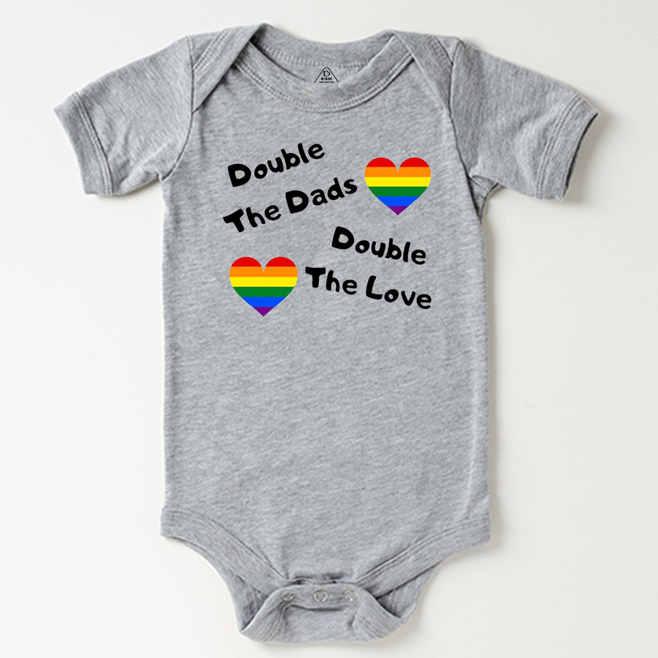 Double The Dads Double The Love LGBTQ Bodysuit Beepumpkin
