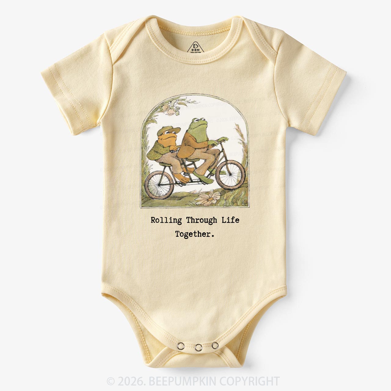 Frog and Toad Rolling Through Life with You Bodysuit