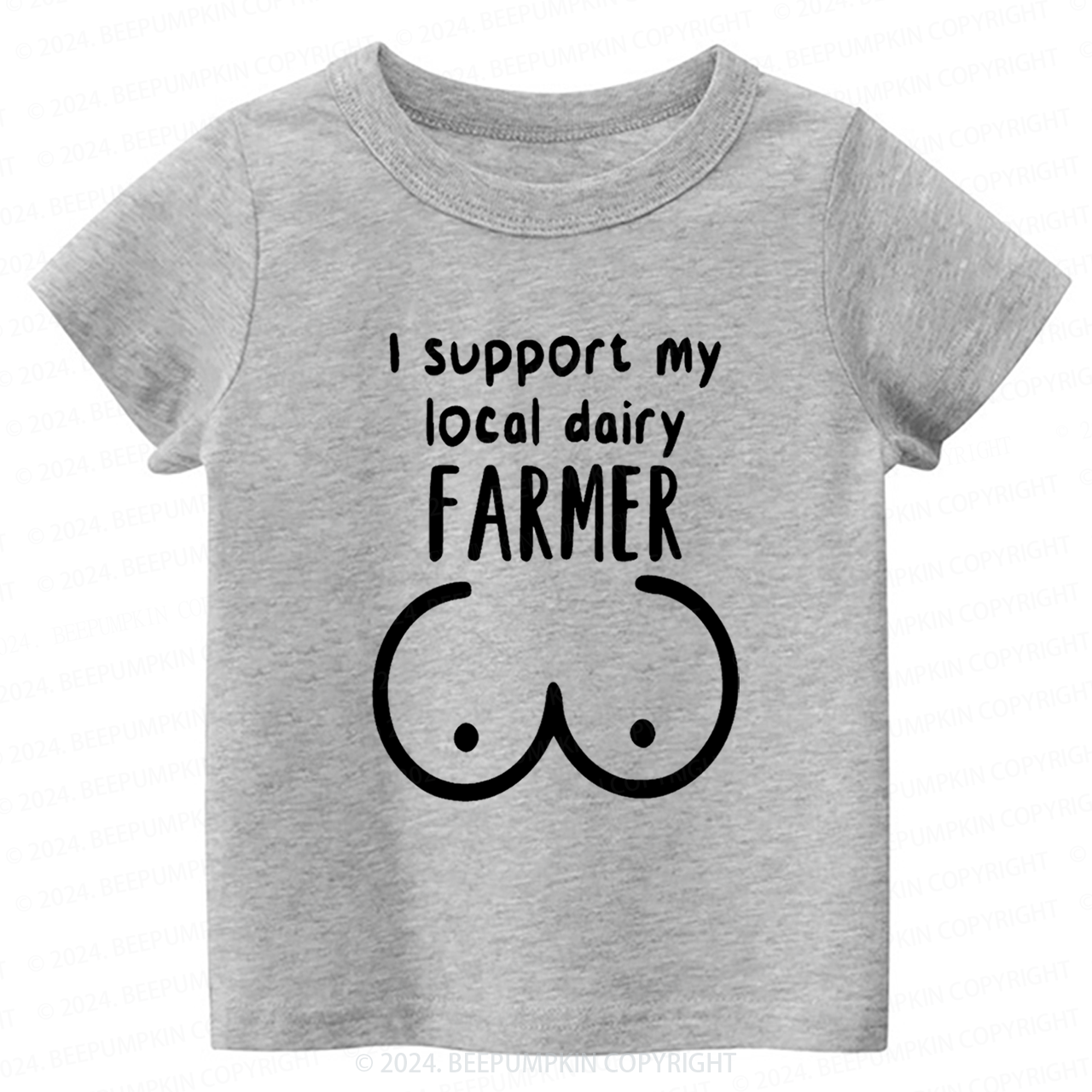 I Support My Local Dairy Toddler&Kids Tees 7