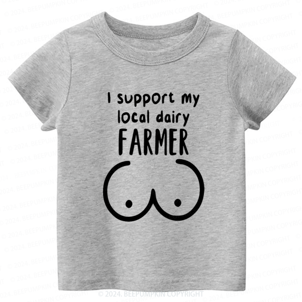I Support My Local Dairy Toddler&Kids Tees 7