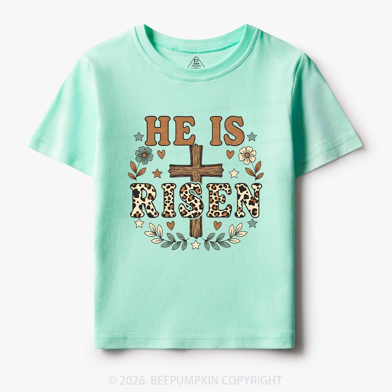 Wild Faith Leopard Cross Toddler&Kids Tees