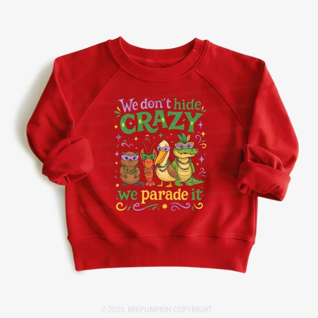 We Parade It Kids Mardi Gras Kid's Sweatshirt