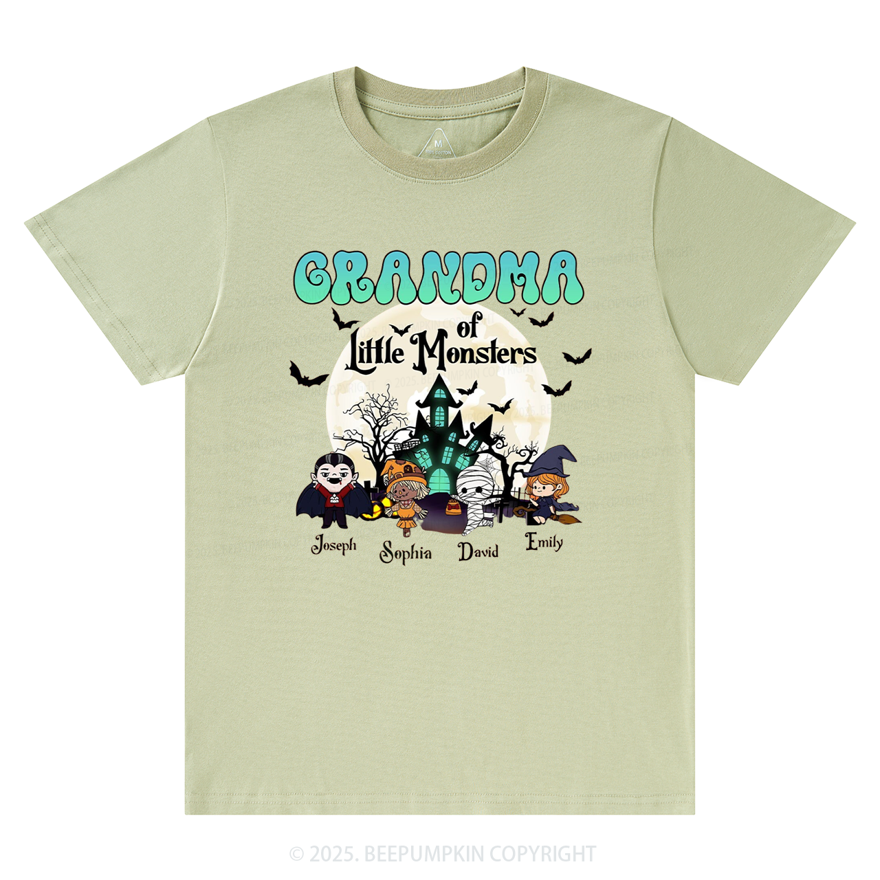 Personalized Grandma Halloween T-Shirts Beepumpkin