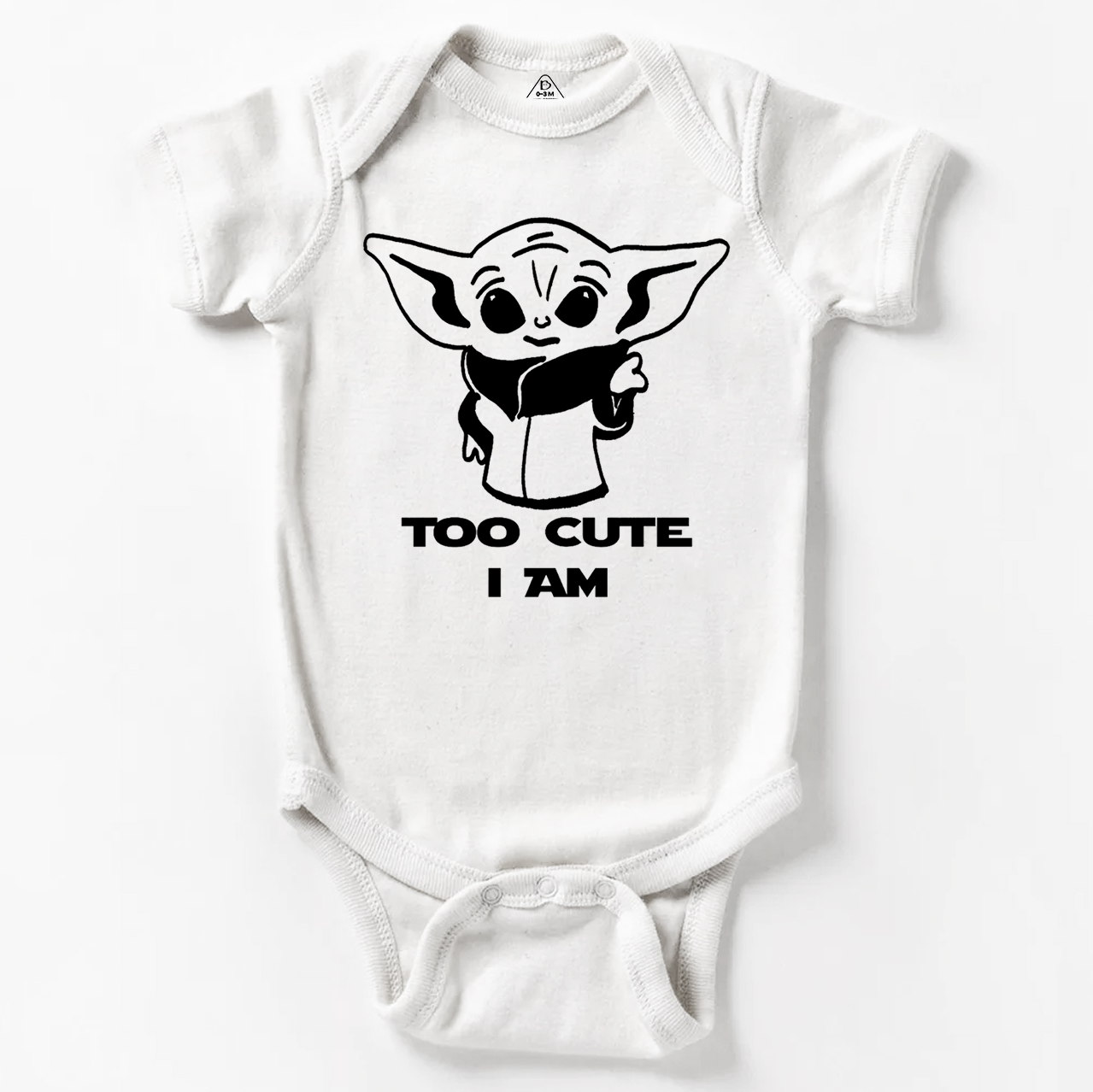 Too Cute I Am Baby Yoda Bodysuit Beepumpkin