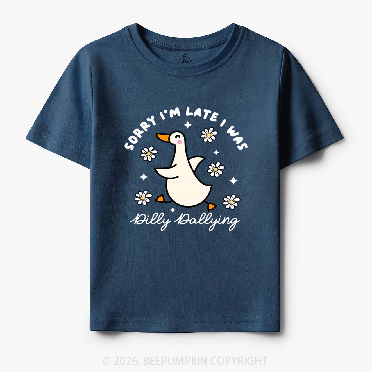 Sorry I'm Late I Was Dilly Dallying Goose Toddler&Kid's Tees