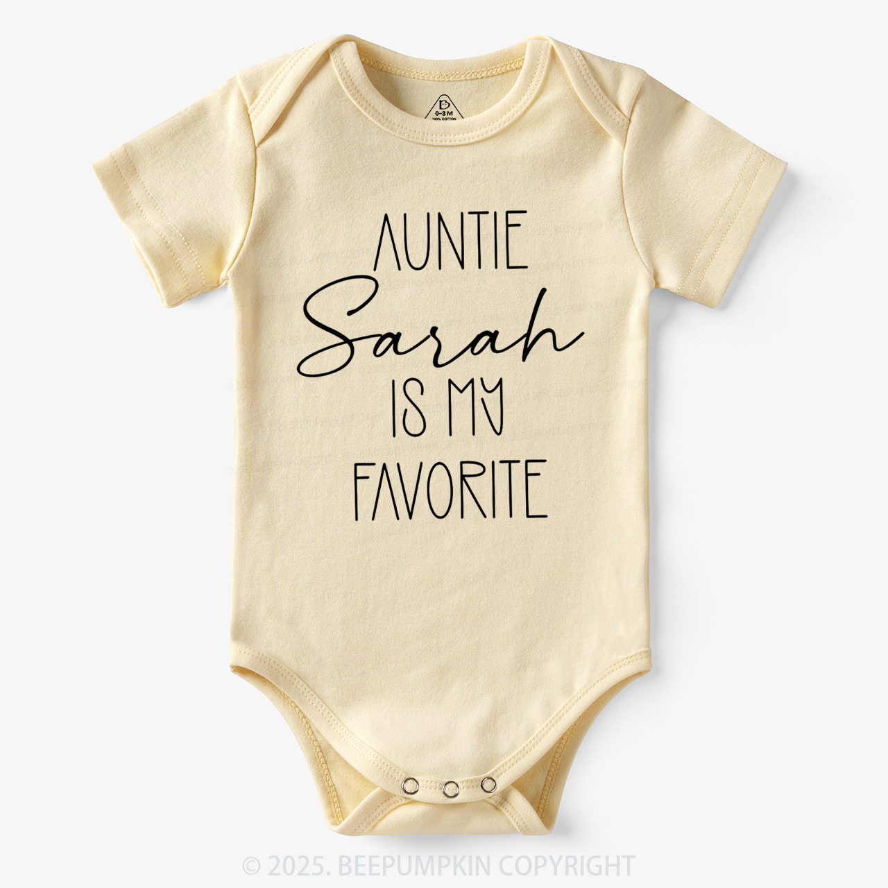 Personalized Auntie Is My Favorite Bodysuit Beepumpkin