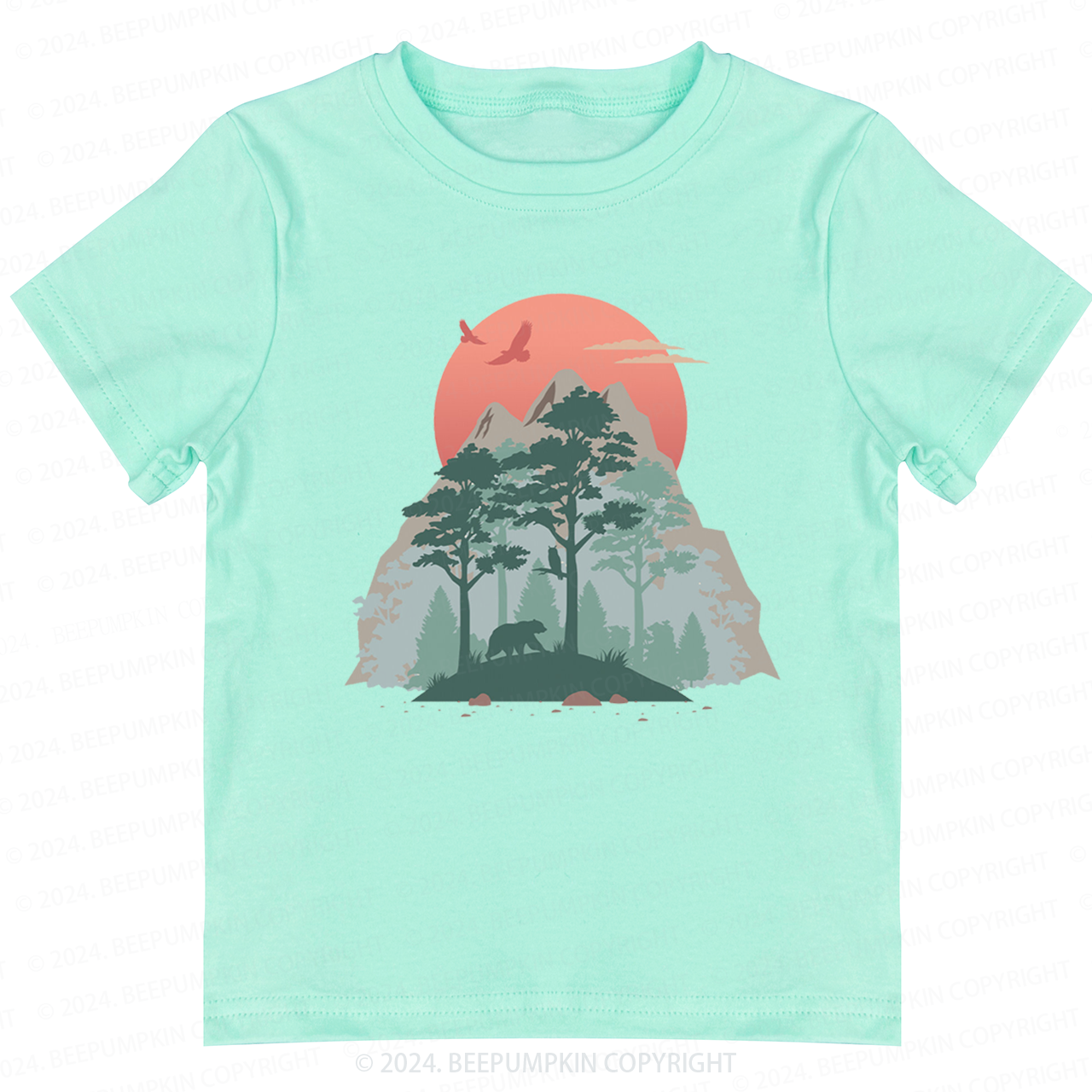 Mountain Sunset Toddler&Kids Tees 