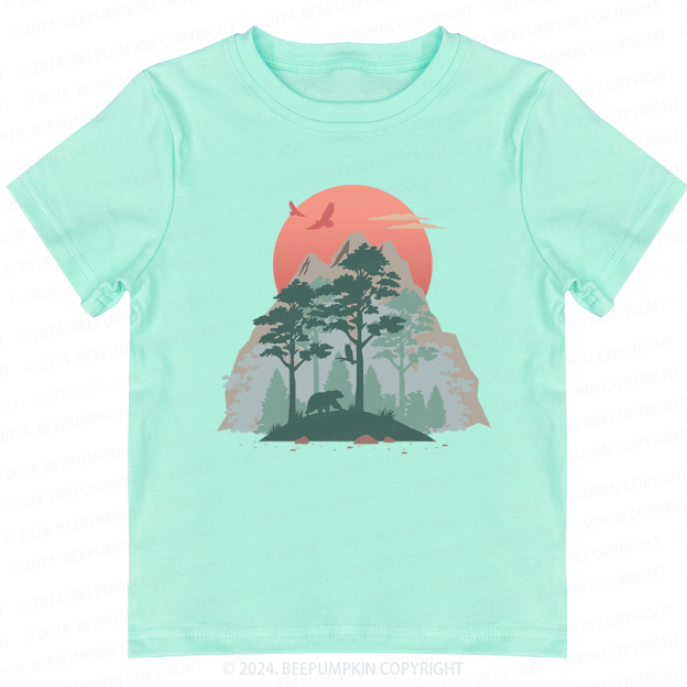 Mountain Sunset Toddler&Kids Tees 