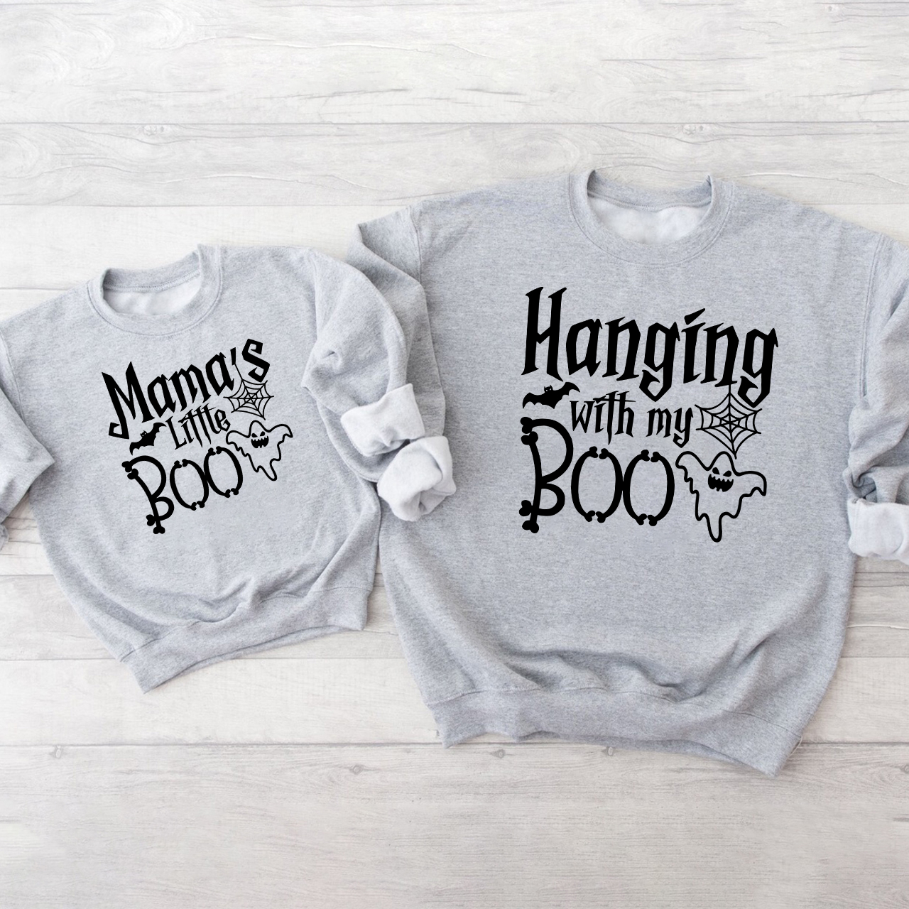Halloween Hanging With My Boo Mom&Me Matching Swetshirt
