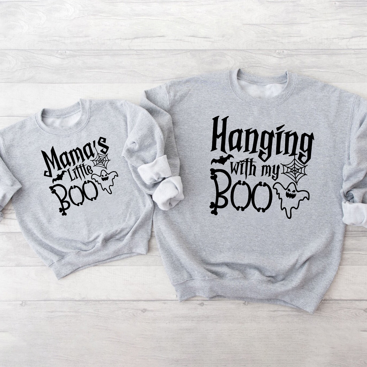 Halloween Hanging With My Boo Mom&Me Matching Swetshirt
