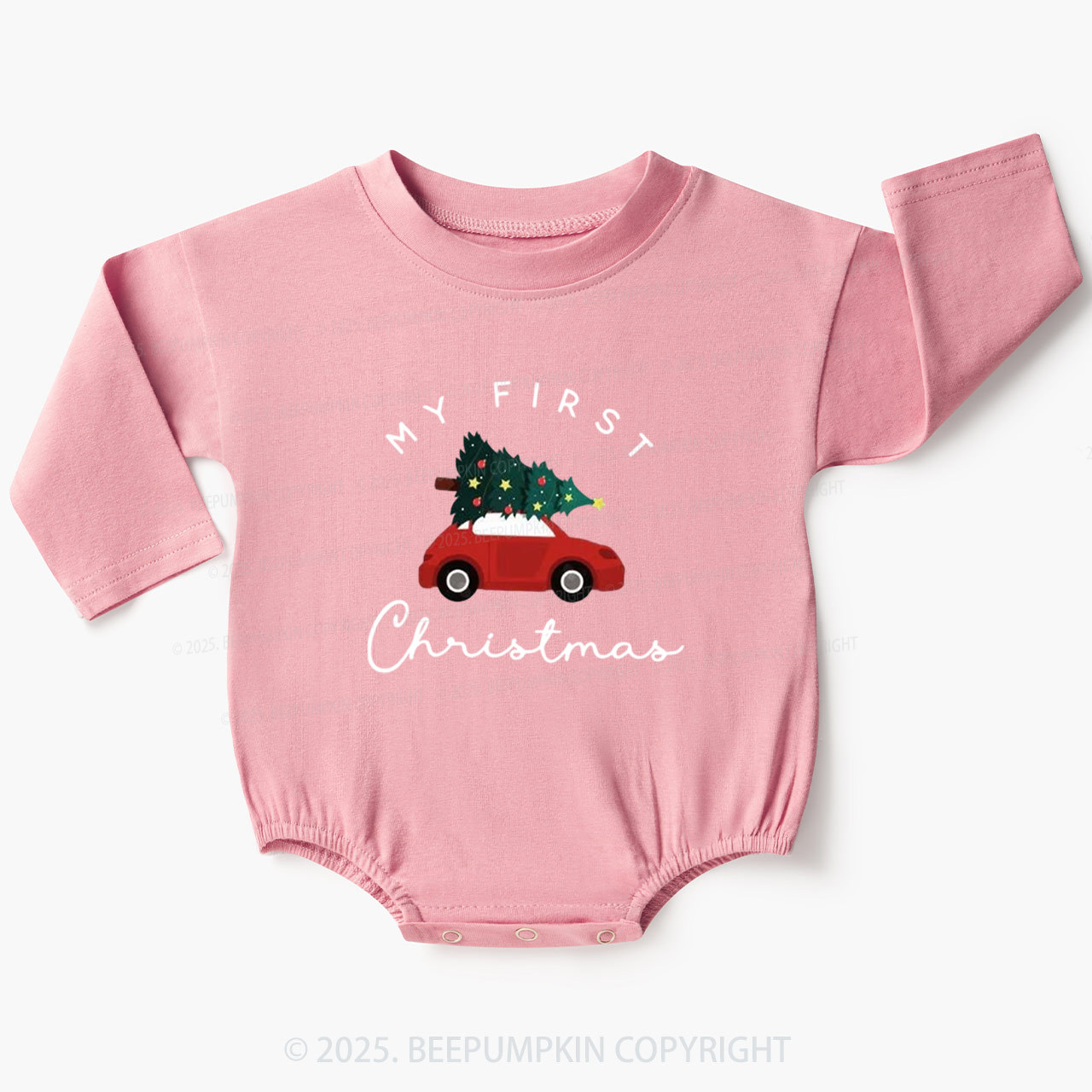 My First Christmas Baby Bubble Romper Beepumpkin