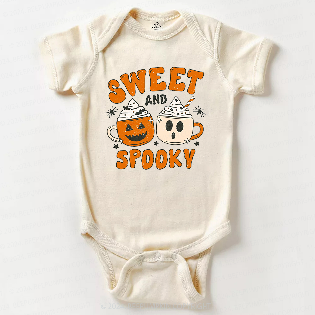Sweet And Spooky Pumpkin Halloween Bodysuit For Baby