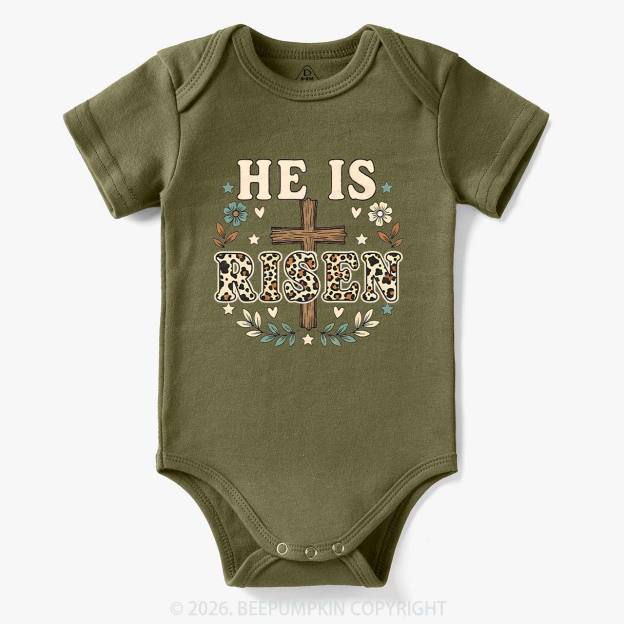 Wild Faith Leopard Cross Baby Bodysuit
