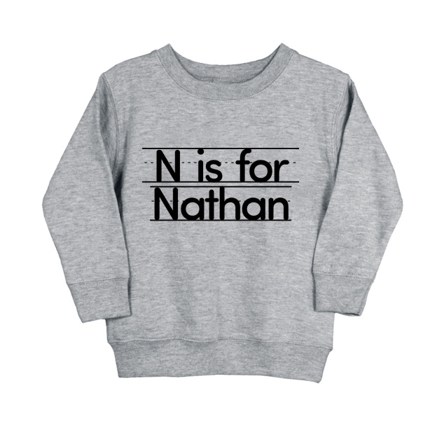 Custom Initial Toddler Sweatshirt